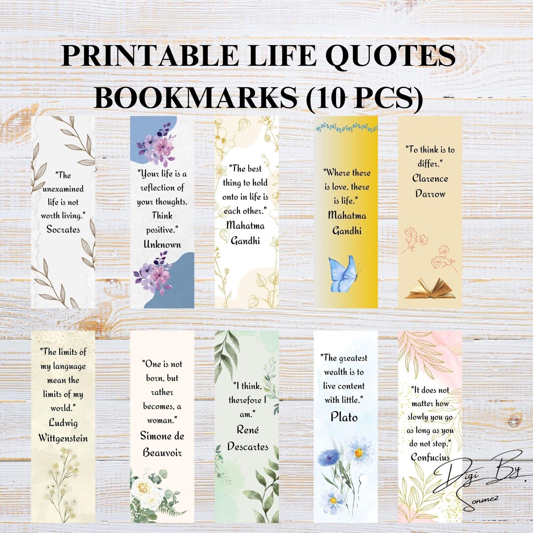 Motivational Bookmarks to Elevate Your Reading Experience, 10 Quotes to ...