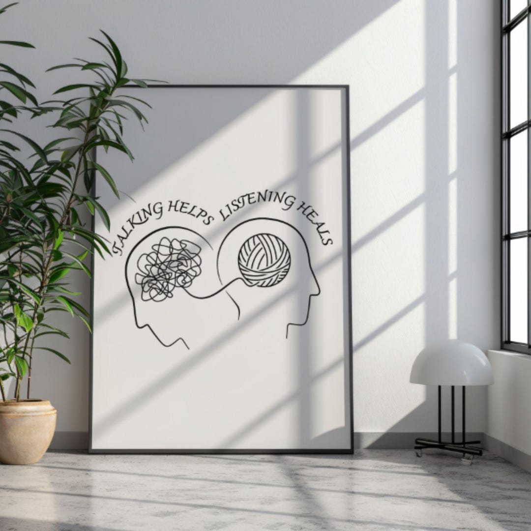 Minimalist Mental Health Quote Printable Wall Art Download - Etsy