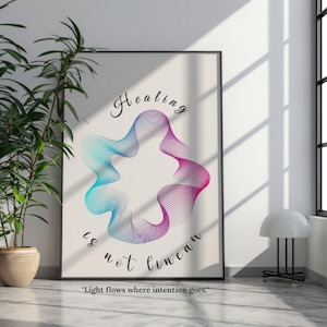 Healing Is Not Linear Digital Wall Art – Abstract Mental Health Poster | Therapy Office Decor | Modern PDF Download in Multiple Sizes
