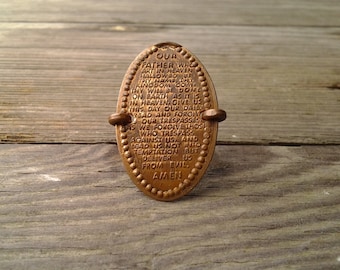 OUR FATHER souvenir penny ring