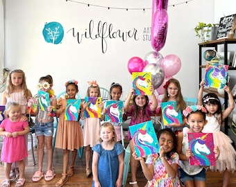 Kids Painting Party Kit: DIY Canvas Art, Birthday Activity