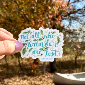 Aufkleber - Not all who Wander are Lost • Adventure Sticker für Wasserflasche, Laptop, Hydroflask, Kaffeetasse