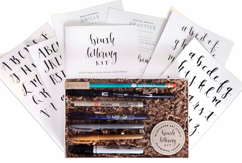 Brush Calligraphy Kit  DIY Hand Lettering Starter Set for image 0