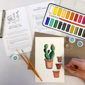 watercolor kit, best craft kit, best art kit, best craft set, painting set, painting kit, craft kit for adults, art kit for kids, learn to paint, lets make art, wildflower art studio, artist paint set, art gift set, gift for girlfriend, gift for her