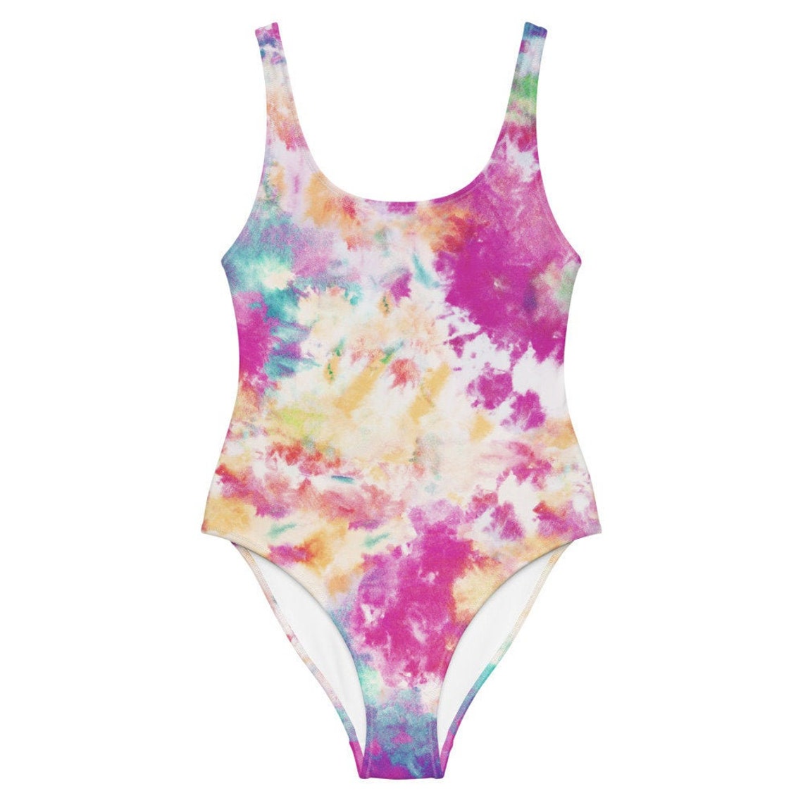 1 Pc Tie-dye Swimsuit Drip-dye Bathing Suit - Etsy