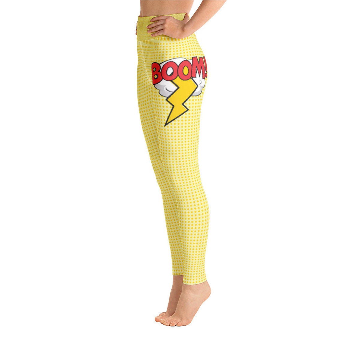 Superhero Comic boom Lightning Bolt Yoga Fitness Etsy