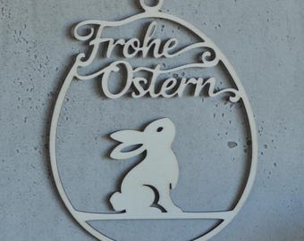 Wooden Easter decoration 250 mm, modern spring decoration for hanging, round window decoration, wall decoration, door decoration, door wreath, window wreath, gift