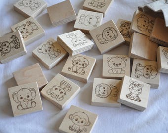 Personalized wooden memory game for children – Montessori wooden memory game, wooden learning game, gift for children, girls and boys, brain teaser