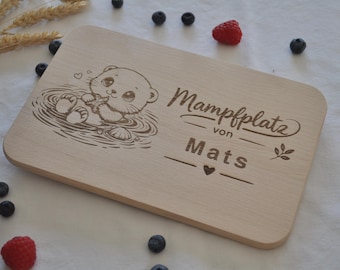 Personalized breakfast board – Premium engraved board – Sustainable gift, birth, christening, baby gift, birthday