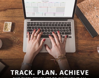 Modèle de planificateur Excel | Agenda quotidien, hebdomadaire et mensuel | Feuille de calcul de productivité | Téléchargement numérique