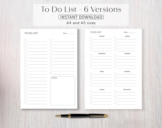 Daily to Do List Printable, Daily Planner Printable, PDF to Do List ...