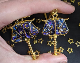 Libra: Celestial Zodiac Resin Pendant Necklaces- 2 Styles