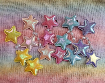 2-Way Large Holo Metallic Star Clips- Choose your color