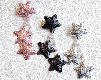 2-Way Glam Glitter Star Clips- Choose your color