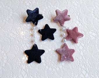 Dwustronna miękka aksamitna spinka do włosów/szpilka - nowe kolory