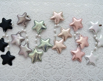 2-Way Soft Metallic Star Clips- Choose your color