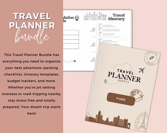 Paquete de planificador de viajes | Kit imprimible para planificar tu viaje
