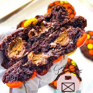 ダブルリースのチョコレートクッキーのレシピ | グルメクッキーのレシピ | 詰め物クッキーのレシピ | 自家製レシピ | デザートのレシピ | コテージフレンドリー