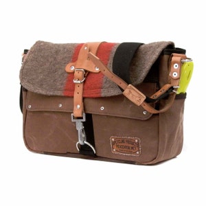 Switzerland Army Bag Brown Messenger Bag Small Unisex Bag Vintage Material Bag Recycled Canvas Bag Upcycled Satchel by peace4you Bags 2174