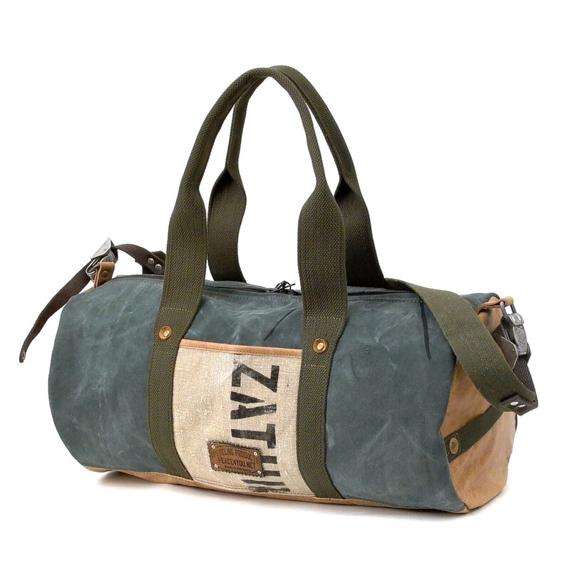 Weekender Gym Bag German Army Duffel Leather Jacket Bag / Etsy