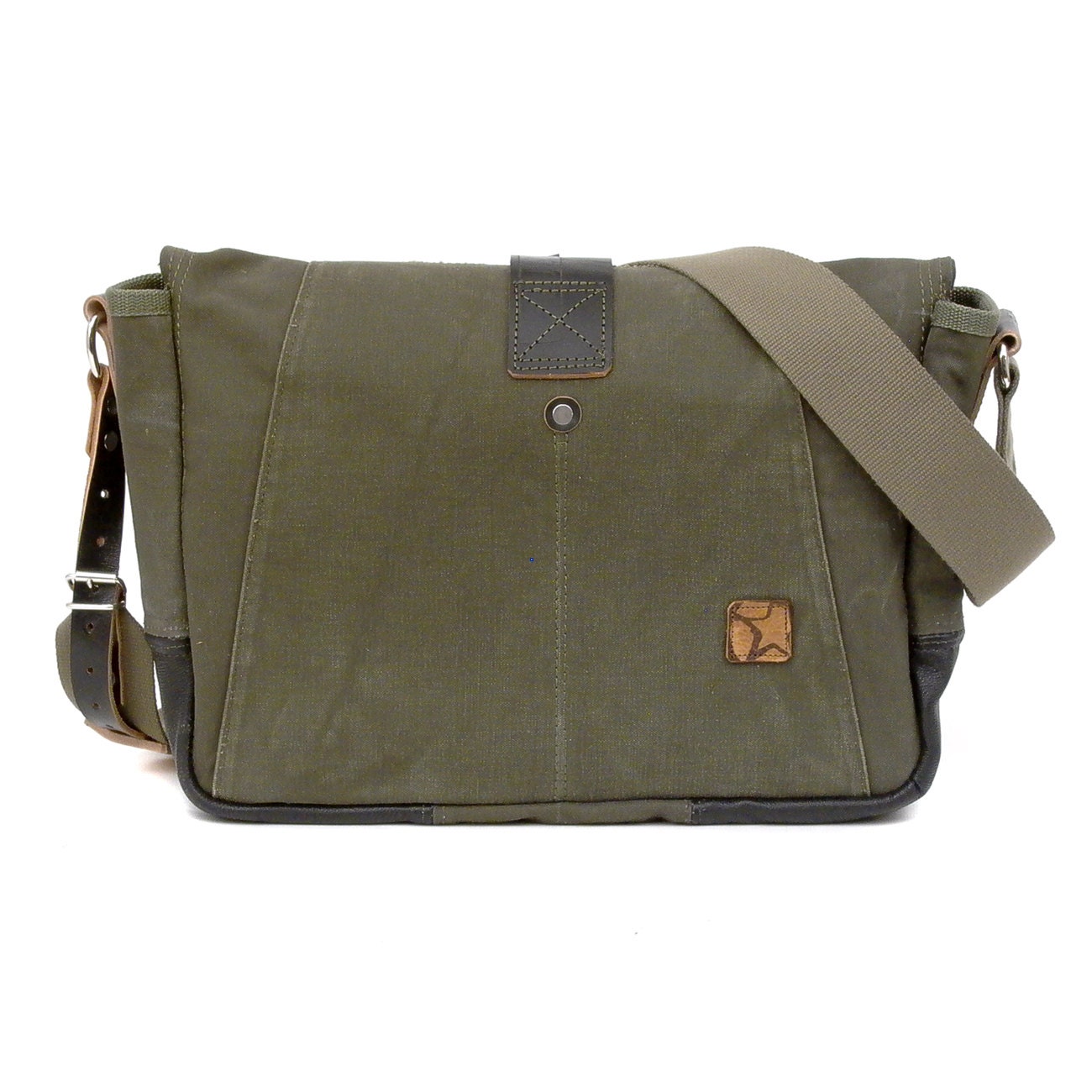 Olive Canvas Messenger Crossbody Bag Recycled German Army - Etsy UK