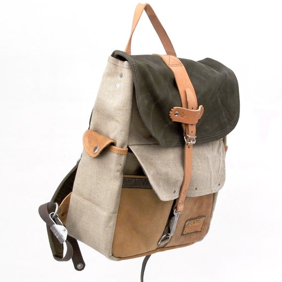 olive backpack purse