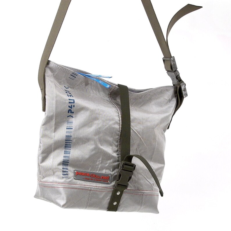 Vegan White Messenger Crossbody Bag Lightweight Bag Unisex Etsy