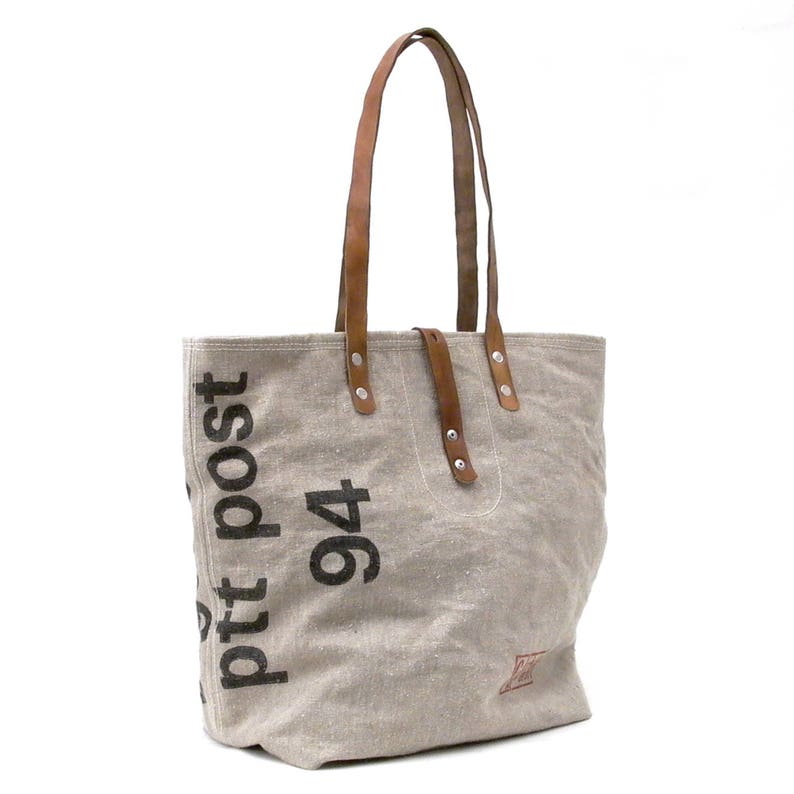 Beige Canvas Tote Bag NL Canvas Handbag Top Handle Bag | Etsy