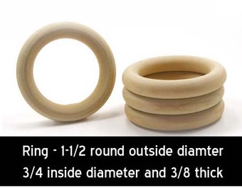 3 Inch Wooden Ring SECONDS