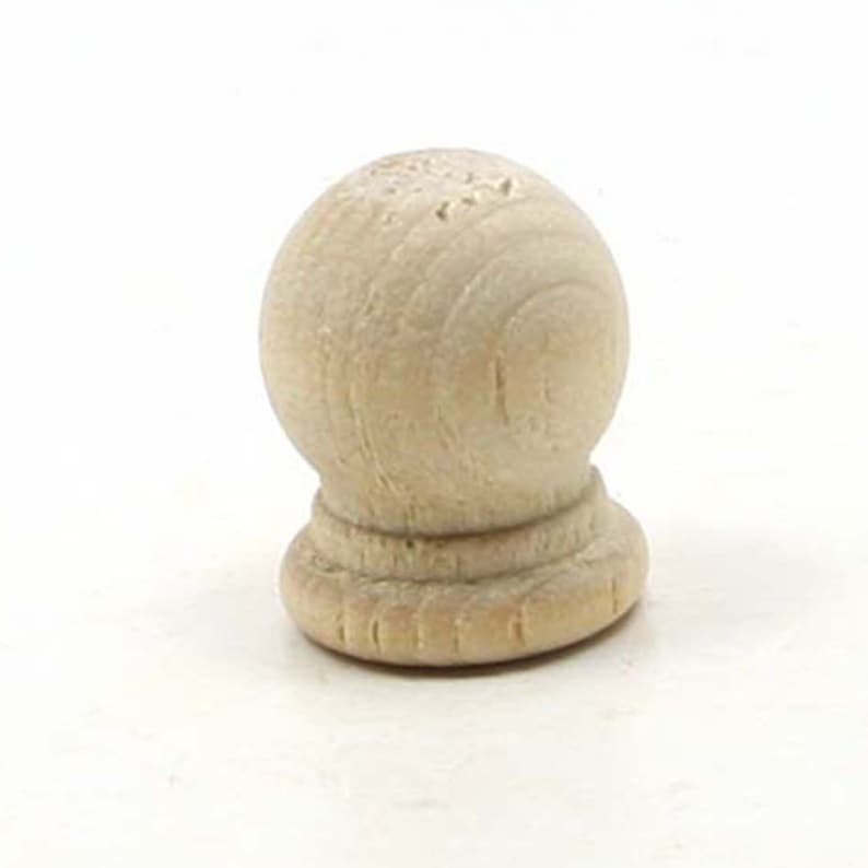 Unfinished Wood Finial Dowel Cap End 3/4 x 19/32 inch with Etsy
