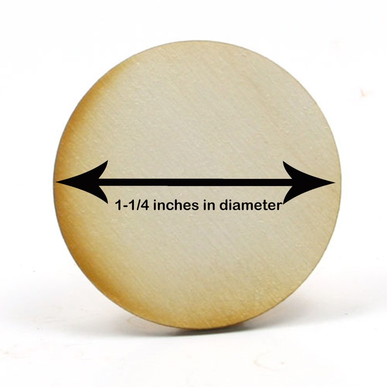 Unfinished Wood Circle Cutout 1-1/4 Inches in Diameter and - Etsy