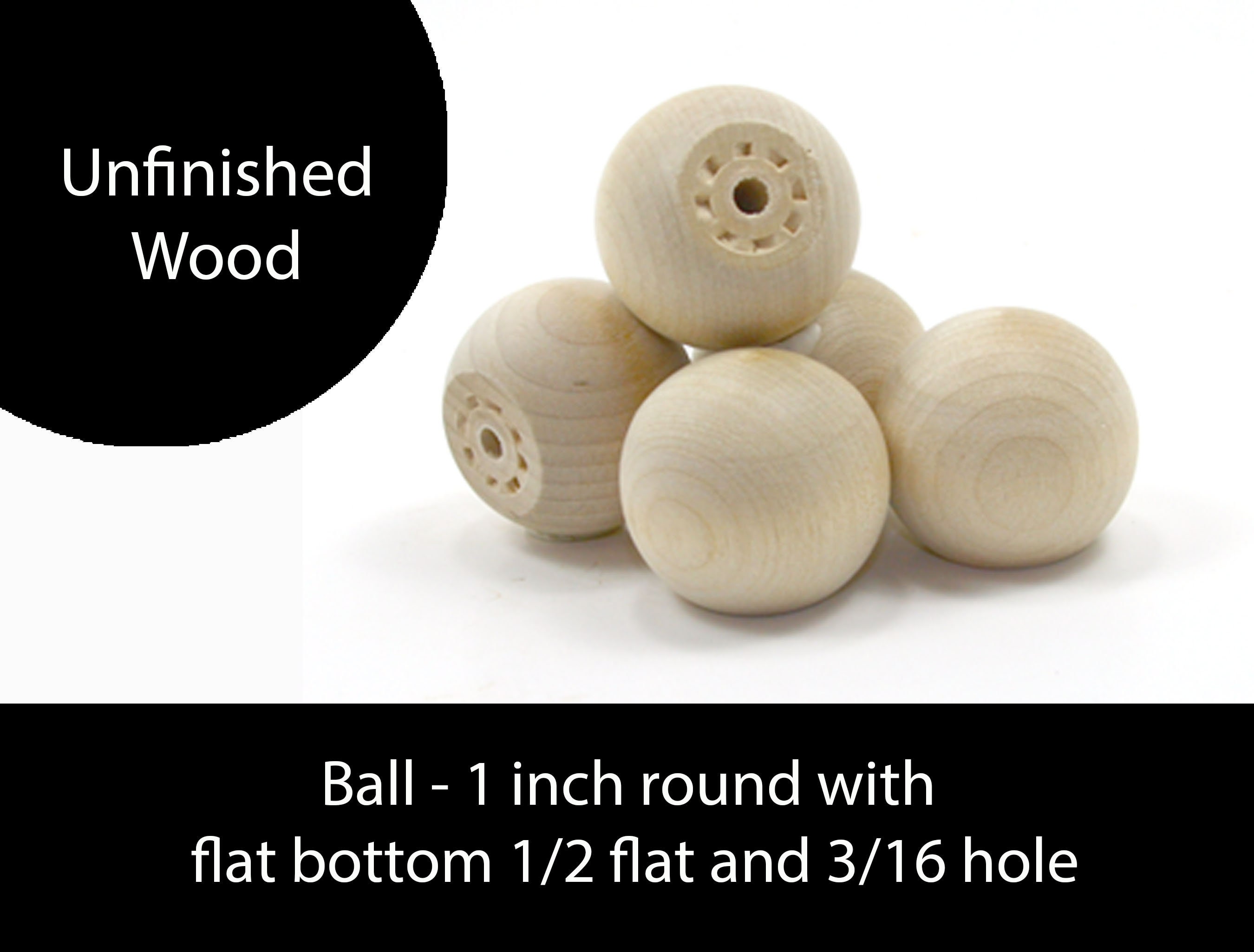 Wholesale Other Arts And Crafts 2 Inch Wooden Round Ball Bag Of 2