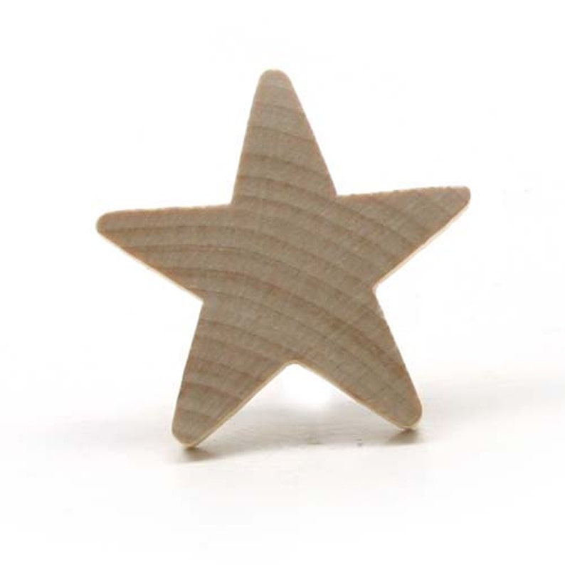 Unfinished Wood Star 1 Inch By 1 Inch And 316 Inch Thick Etsy