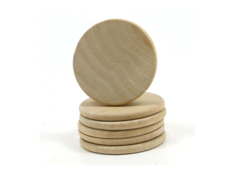 Unfinished Wood Round Circle Disk - 1 Inch in Diameter and 1/8 Inch ...