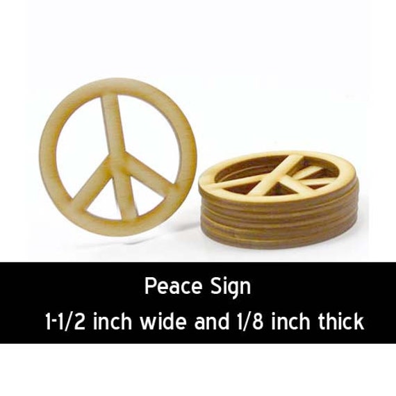 Peace Wood Cutouts Laser Cut Wood Shapes 1/8" or 1/4" thick Baltic Birch Wood Peace Wood Cutouts Laser Cut Wood Shapes 1/8" or 1/4" thick Baltic Birch Wood