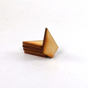 Unfinished Wood Marquis 1-1/4 inches tall by 3/4 inches wide and 1/8 inch thick wooden shape MARQ01 image 2