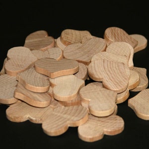 Unfinished Wood Heart Country 1-1/2 wide by 1 inch tall and 3/16 inches thick wooden shape WW-JC2718 image 4