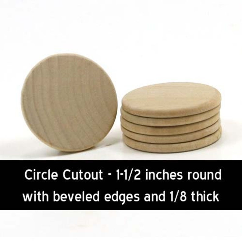 Unfinished Wood Round Circle Disk 1-1/2 Inches in Diameter - Etsy