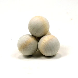 Unfinished Wood Ball 1-1/2 inch in diameter wooden shape WW-RB1500 image 3