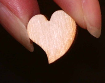 Unfinished Wood Heart Swirl without cutout - 1/2 inches by 1/2 inches and 1/8 inch thick wooden shape (HART28)