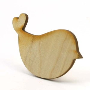 Unfinished Wood Love Bird 2 inch wide by 1 inch tall and 1/8 inch thick wooden shape BIRD03 image 3