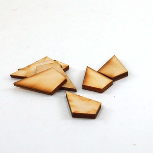 Unfinished Wood Marquis 1-1/4 inches tall by 3/4 inches wide and 1/8 inch thick wooden shape MARQ01 image 5