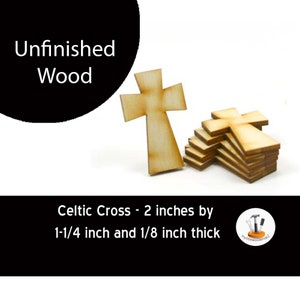 Unvollendetes Holzkreuz keltisches 2 große, 2,5 cm breite und 2,5 cm dicke Holzformen CROS07 Bild 1