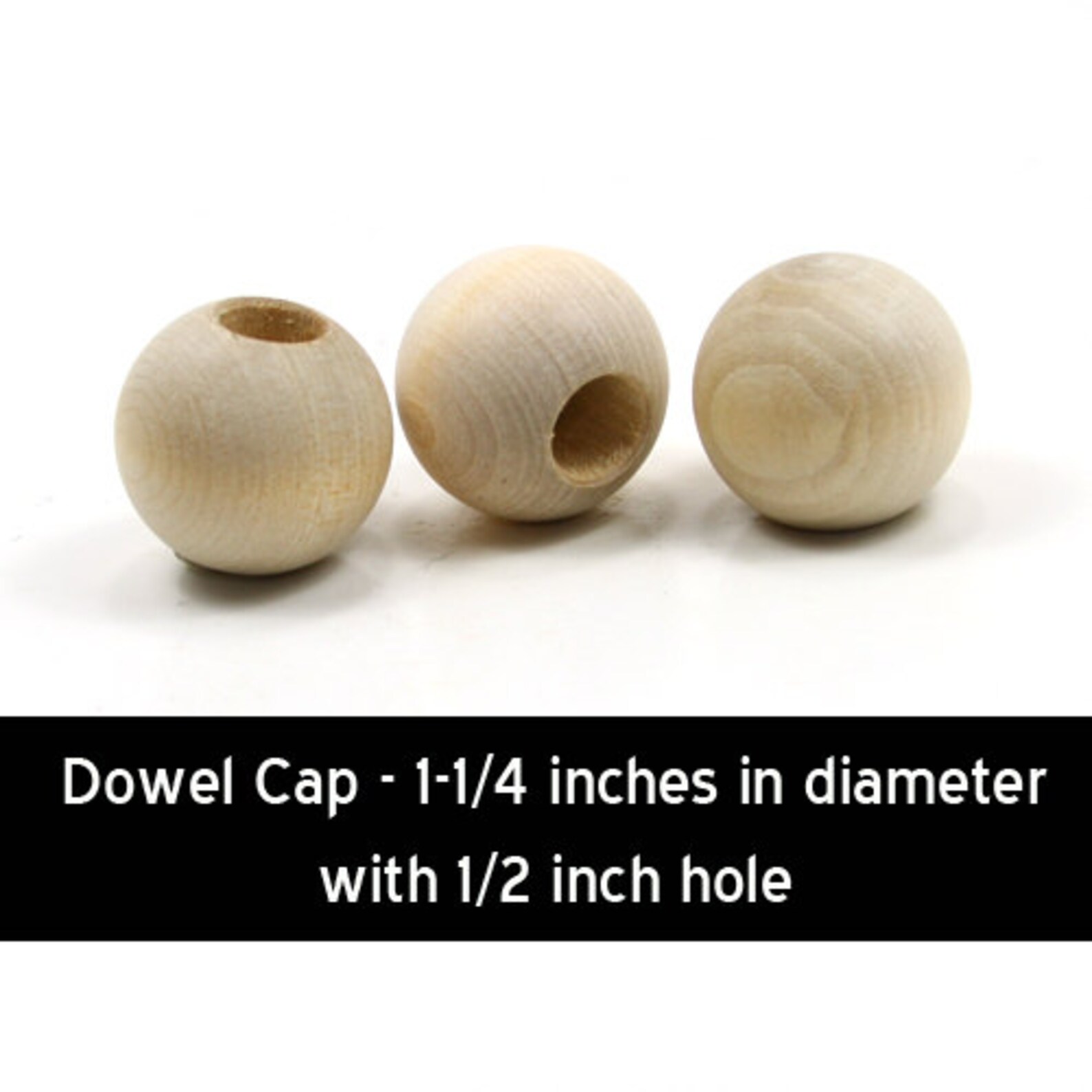 Unfinished Wood Ball Dowel Cap 11/4 inches in diameter with Etsy