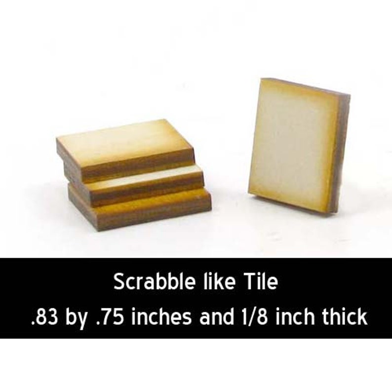 Unfinished Wood Scrabble Tile Size .75 inches tall by .83 Etsy