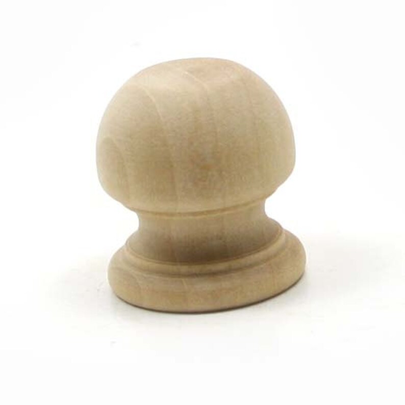 Unfinished Wood Finial Dowel Cap End 11/16 x 1 inch with Etsy