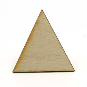 Unfinished Wood Triangle with pointed corners 1-1/2 tall by 1-1/2 inch wide with 1/8 inch thick wooden pieces TRIA45 image 2