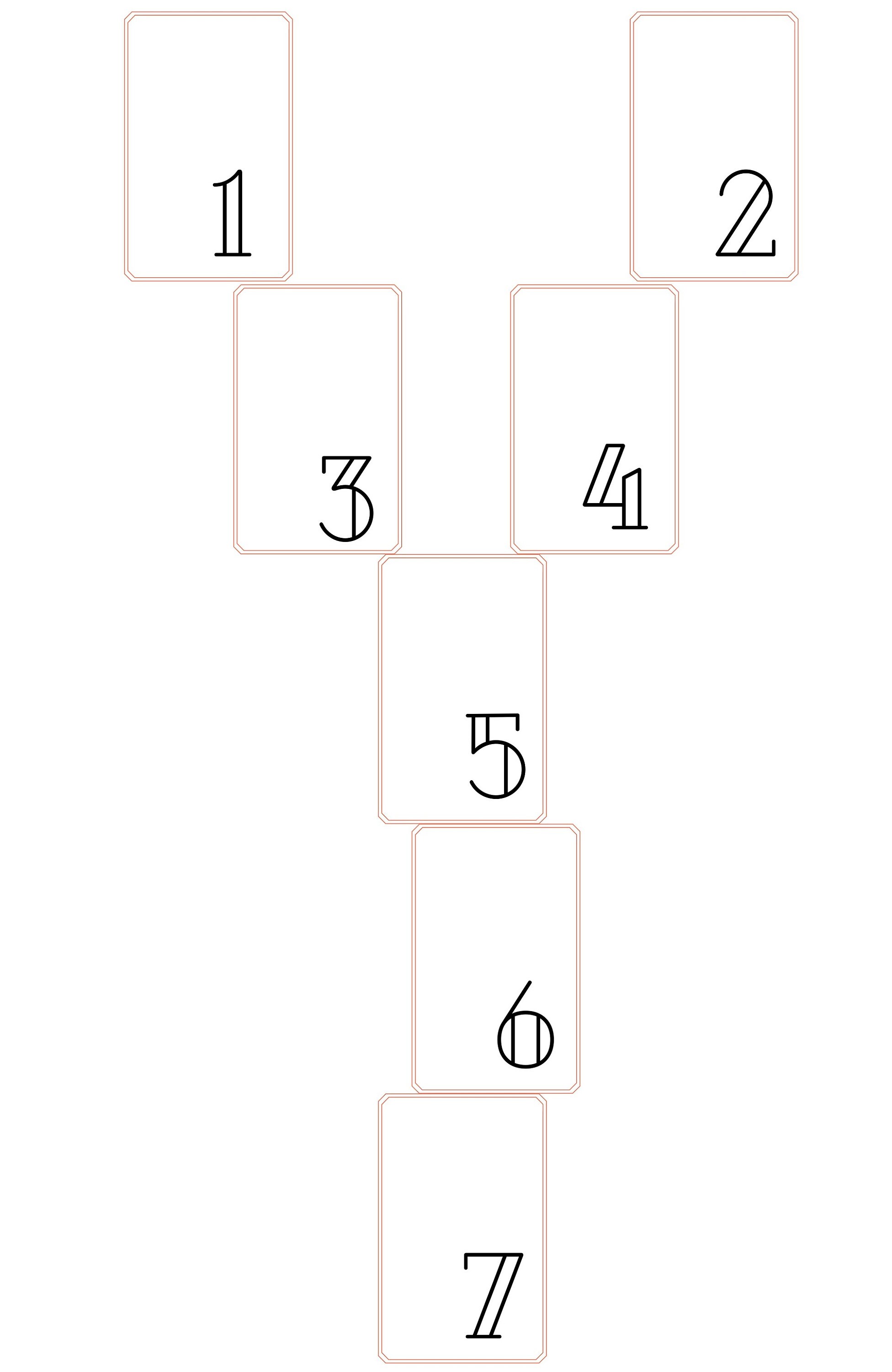 Twin Flame Union Printable PDF 1-page Tarot Template Tarot Spread