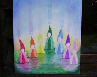 Postkarte Pilzmadchen Jahreszeitentisch Herbst Pilze Etsy