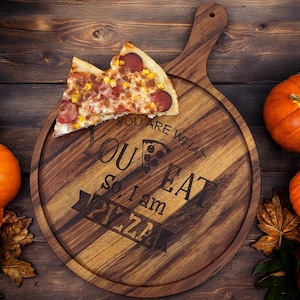 Handcrafted Iroko Pizza Paddle | Engraved Wooden Pizza Board | Custom Kitchen Decor | Pizza Serving Board |Motherday  Gift Idea